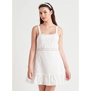 ZARA white bohemian mini dress